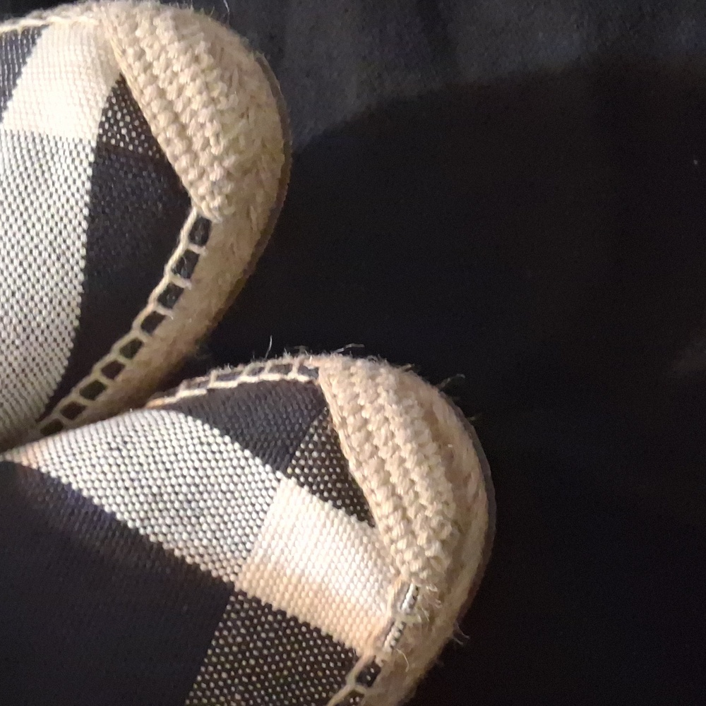 Burberry Multicolor House Check Canvas Espadrille Flats Size 40.5 Womens - Picture 14 of 15